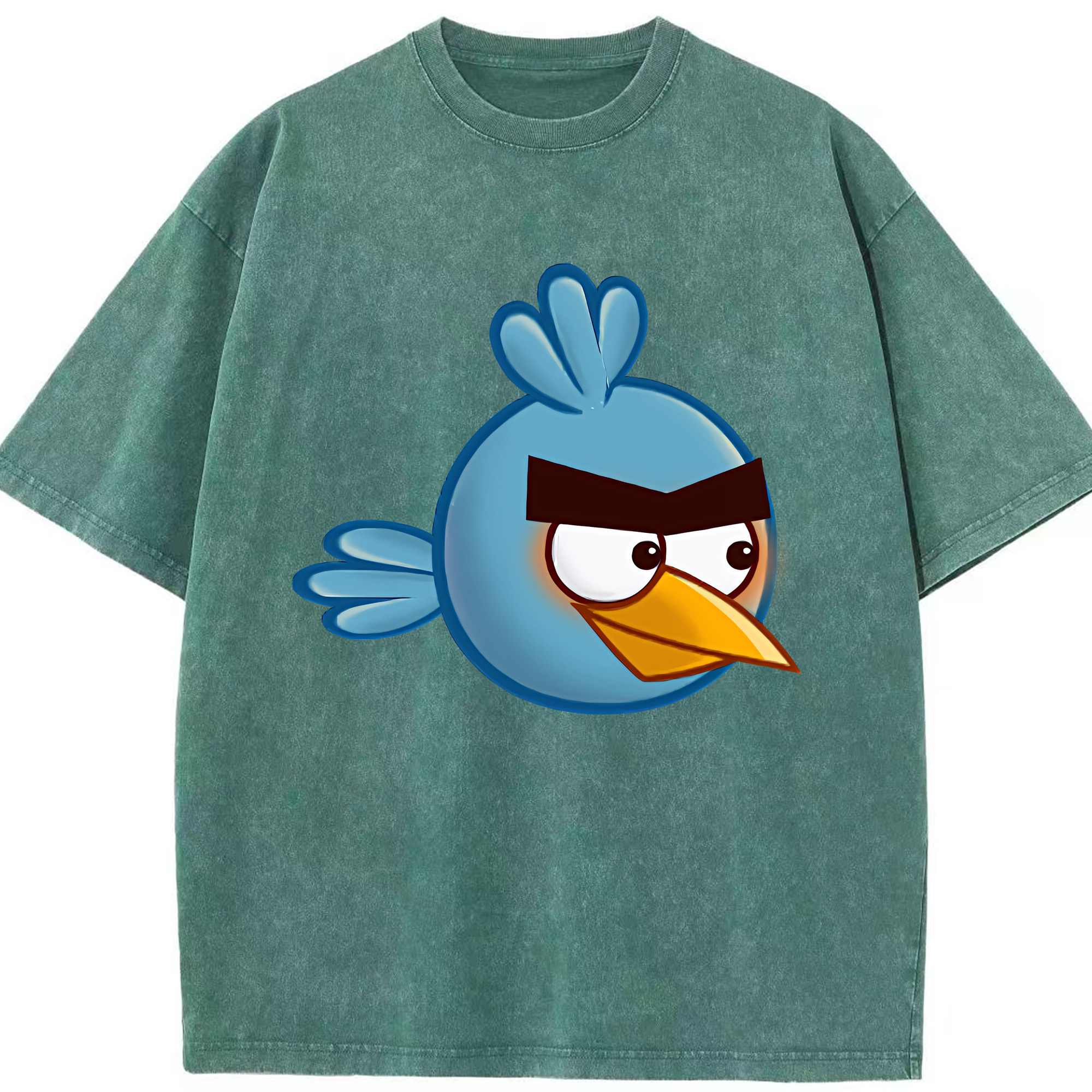 （画像用） Angry Birds アングリーバード 綿100% ヴィンテージ風 半袖Tシャツ（フロントプリント）